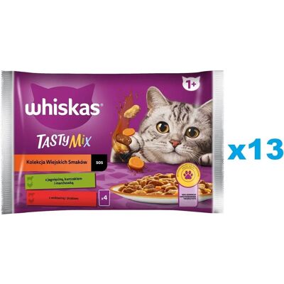 WHISKAS Adult 52 x 85g - Nassfutter für Katzen mit Lamm, Huhn, Rind & Geflügel in Sauce WHISKAS Adult 52 x 85g - Nassfutter für Katzen mit Lamm, Huhn, Rind & Geflügel in Sauce