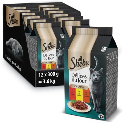 Sheba Alimento Úmido Para Gatos - À Base de Carne - 12x6x50g Sheba Alimento Úmido Para Gatos - À Base de Carne - 12x6x50g