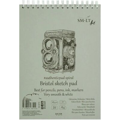 Spiralblock SM-LT - Ritning - Bristol - A4 - 50 ark - 185 gsm - Skissbok Spiralblock SM-LT - Ritning - Bristol - A4 - 50 ark - 185 gsm - Skissbok