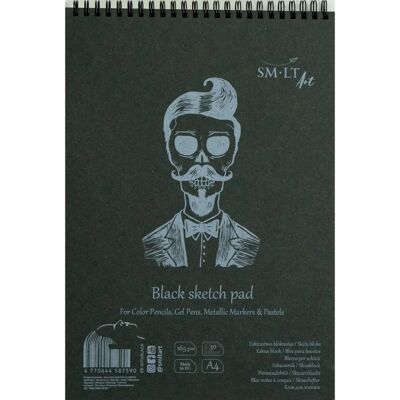Cuaderno de dibujo en espiral SM-LT - A4 - Negro - 30 hojas Cuaderno de dibujo en espiral SM-LT - A4 - Negro - 30 hojas