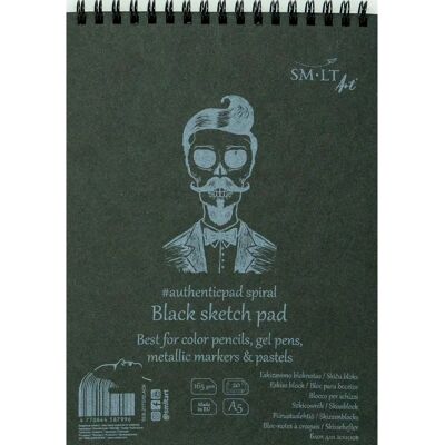 SM-LT Spiralblok - Tekening - Zwart - A5 - 20 vellen - 165 gsm SM-LT Spiralblok - Tekening - Zwart - A5 - 20 vellen - 165 gsm