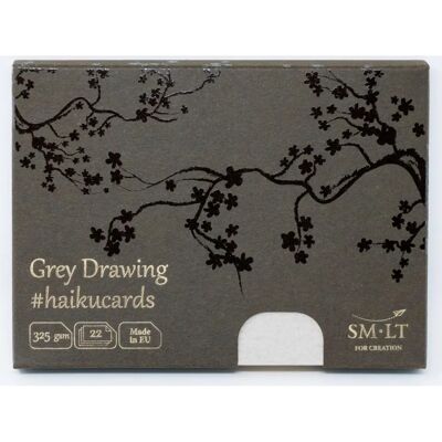 SM-LT Carte Haiku - Disegno - Grigio - 22 fogli - 325gsm - carta da disegno - OZ-SM58812 SM-LT Carte Haiku - Disegno - Grigio - 22 fogli - 325gsm - carta da disegno - OZ-SM58812