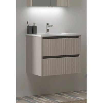 WELLTIME Urban Grau Moderner Badmöbel - Waschtisch WELLTIME Urban Grau Moderner Badmöbel - Waschtisch
