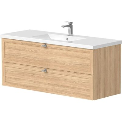 WELLTIME Rustic Beigener Soft-Close Wandwaschbecken - Waschtisch WELLTIME Rustic Beigener Soft-Close Wandwaschbecken - Waschtisch