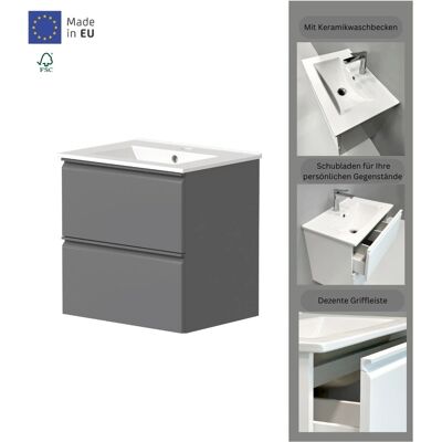 Welltime - Cosmos - Grau - Vanity unit Welltime - Cosmos - Grau - Vanity unit
