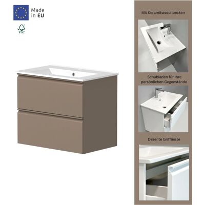 WELLTIME - Cosmos - Braun - 61 cm - Bathroom Vanity WELLTIME - Cosmos - Braun - 61 cm - Bathroom Vanity