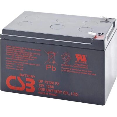Batterie au plomb CSB GP12120 - 12V 12Ah - Accessoires UPS - Publicité Batterie au plomb CSB GP12120 - 12V 12Ah - Accessoires UPS - Publicité