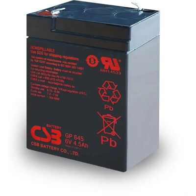 CSB GP645 Batterie 6V 4.5Ah - Remplacement UPS - Publicité CSB GP645 Batterie 6V 4.5Ah - Remplacement UPS - Publicité
