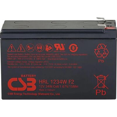 CSB HRL1234W 12V 9Ah Batteria - Accessori UPS CSB HRL1234W 12V 9Ah Batteria - Accessori UPS