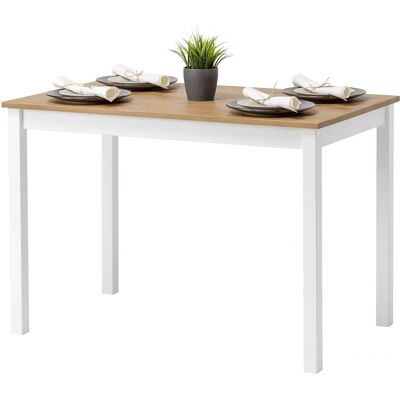 Wood Furniture Vesa Eettafel - Noord-Europees Massief Dennenhout - 110x68cm Wood Furniture Vesa Eettafel - Noord-Europees Massief Dennenhout - 110x68cm