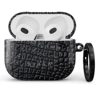 Coque AirPods 3 en peau de serpent noire BURGA SV_02A3_AIRPODS3_SP - Casque/Écouteurs - Publicité Coque AirPods 3 en peau de serpent noire BURGA SV_02A3_AIRPODS3_SP - Casque/Écouteurs - Publicité