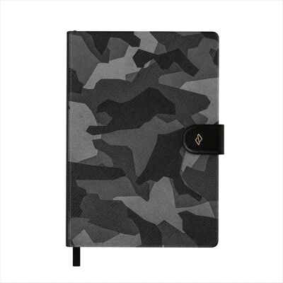 BURGA - Night Black Camouflage Notizbuch - A5 - Liniert - Notebook BURGA - Night Black Camouflage Notizbuch - A5 - Liniert - Notebook