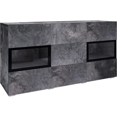 Serodeu - Serodeu 101 - Cemento oscuro - 70x132x39 cm - Cajonera Serodeu - Serodeu 101 - Cemento oscuro - 70x132x39 cm - Cajonera