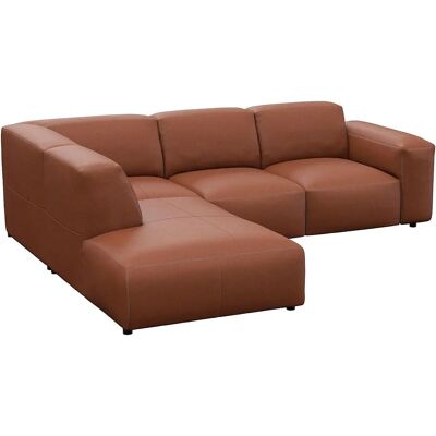 FLEXLUX Lucera Sofa - Skandinavisches Design, Braun Leder FLEXLUX Lucera Sofa - Skandinavisches Design, Braun Leder