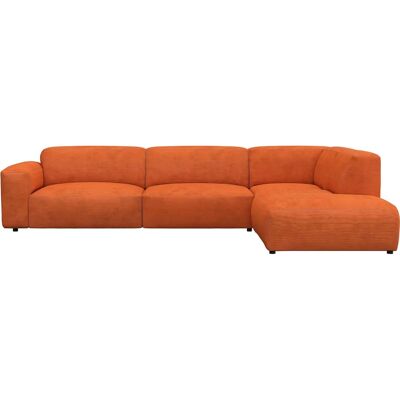FLEXLUX Lucera - Skandinavisches Modernes Sofa in Orange FLEXLUX Lucera - Skandinavisches Modernes Sofa in Orange