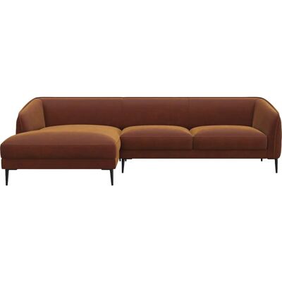 FLEXLUX Belle Skandinavisches Samt-Ecksofa, links - Sofa FLEXLUX Belle Skandinavisches Samt-Ecksofa, links - Sofa