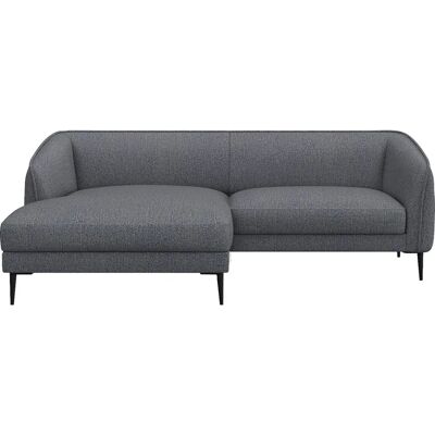 FLEXLUX Belle L-Form Sofa - Skandinavisches Design, Bouclé, Navy Blue FLEXLUX Belle L-Form Sofa - Skandinavisches Design, Bouclé, Navy Blue