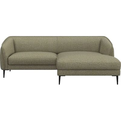 FLEXLUX Belle Designsofa - Bouclé, Chaiselongue rechts, Grün FLEXLUX Belle Designsofa - Bouclé, Chaiselongue rechts, Grün