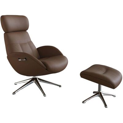 FLEXLUX Eleganter Leder-Relaxsessel - Verstellbarer Kopfstütze & Rückenlehne FLEXLUX Eleganter Leder-Relaxsessel - Verstellbarer Kopfstütze & Rückenlehne