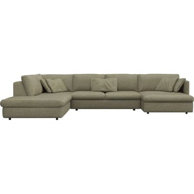 FLEXLUX - Lovane - U-Form - Green - Sofa FLEXLUX - Lovane - U-Form - Green - Sofa