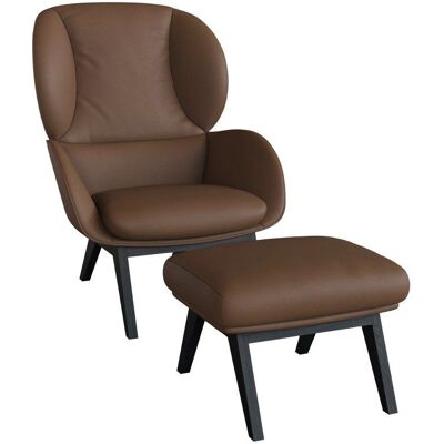 FLEXLUX Adria Ohrensessel - Leder, Gepolstert, Skandinavisch FLEXLUX Adria Ohrensessel - Leder, Gepolstert, Skandinavisch