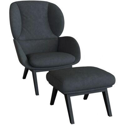 FLEXLUX Adria Grau Lederoptik Hocker - Fußhocker FLEXLUX Adria Grau Lederoptik Hocker - Fußhocker