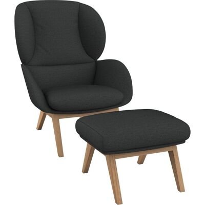 FLEXLUX Adria Sessel - Chenille, grau, hoher Rücken FLEXLUX Adria Sessel - Chenille, grau, hoher Rücken