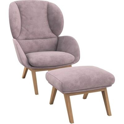 FLEXLUX Adria Fußhocker - Ottomane, Lila, Eiche Holz - Fußhocker, Fußstütze, Skandinavisches Design FLEXLUX Adria Fußhocker - Ottomane, Lila, Eiche Holz - Fußhocker, Fußstütze, Skandinavisches Design