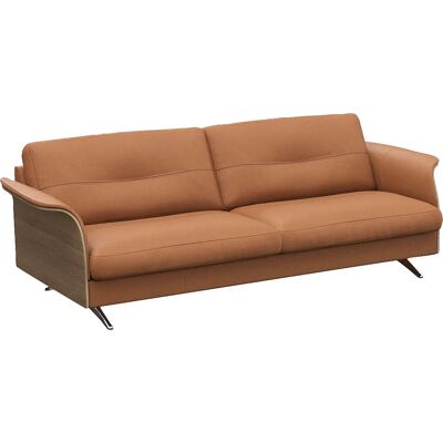 FLEXLUX Glow Sofa - Echtes Leder, Modern Cognac - 224cm FLEXLUX Glow Sofa - Echtes Leder, Modern Cognac - 224cm