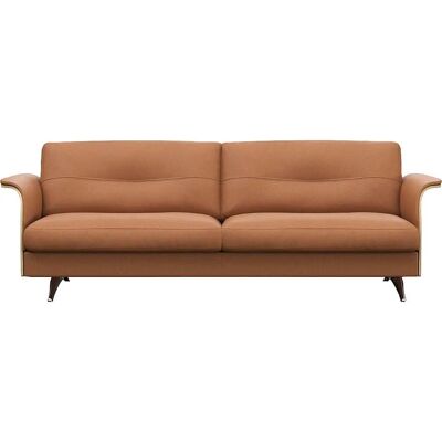 FLEXLUX Glow Ledersofa - 3-Sitzer Modern Cogna FLEXLUX Glow Ledersofa - 3-Sitzer Modern Cogna