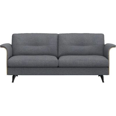 FLEXLUX Glow Sofa - Blau, Walnuss-Armlehnen, 2,5-Sitzer - Sofa FLEXLUX Glow Sofa - Blau, Walnuss-Armlehnen, 2,5-Sitzer - Sofa