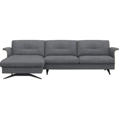 FLEXLUX Glow Sofa - L-Form, navy blau, Bouclé FLEXLUX Glow Sofa - L-Form, navy blau, Bouclé