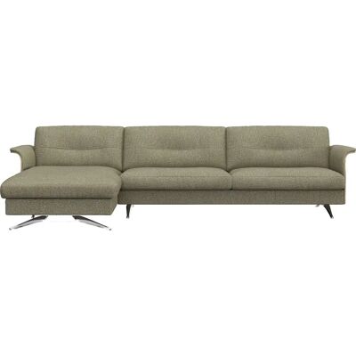 FLEXLUX Glow Sofa - Grün, Bouclé, Links Chaiselongue - Sofa FLEXLUX Glow Sofa - Grün, Bouclé, Links Chaiselongue - Sofa