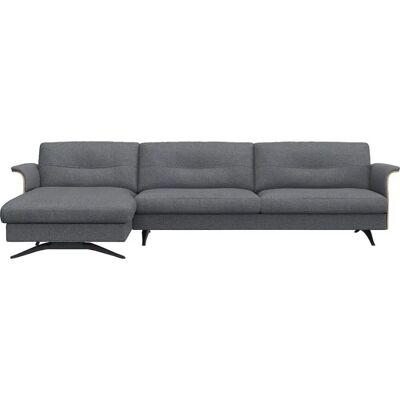 FLEXLUX Glow Navy Blue Sofa - Chaiselongue, Bouclé, Modern FLEXLUX Glow Navy Blue Sofa - Chaiselongue, Bouclé, Modern