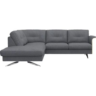 FLEXLUX Glow Sofa - L-Form, Navy Blue, Bouclé FLEXLUX Glow Sofa - L-Form, Navy Blue, Bouclé