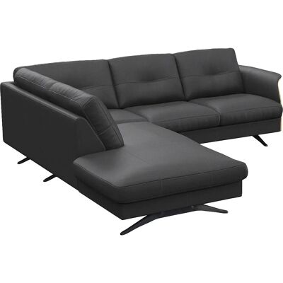FLEXLUX Glow Echtleder Ecksofa - Elegant, Bequem, Zeitgenössisch FLEXLUX Glow Echtleder Ecksofa - Elegant, Bequem, Zeitgenössisch