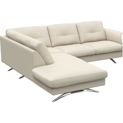 FLEXLUX Glow Sofa - Elegantes Leder-L-Form FLEXLUX Glow Sofa - Elegantes Leder-L-Form