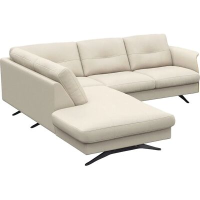 FLEXLUX Glow Leder-Ecksofa - Elegantes Design FLEXLUX Glow Leder-Ecksofa - Elegantes Design