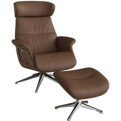 FLEXLUX Clement Relaxsessel - Leder, Verstellbare Kopfstütze & Rückenlehne FLEXLUX Clement Relaxsessel - Leder, Verstellbare Kopfstütze & Rückenlehne