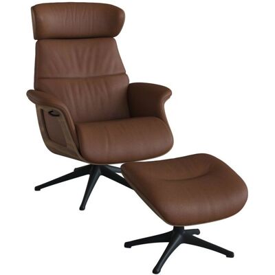 FLEXLUX Clement Relaxstuhl - Leder, Verstellbare Kopfstütze & Rückenlehne FLEXLUX Clement Relaxstuhl - Leder, Verstellbare Kopfstütze & Rückenlehne