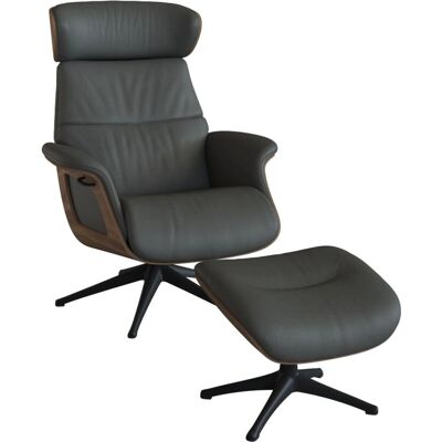 FLEXLUX Clement Relaxstuhl - Leder, Kopfstütze, Verstellbar FLEXLUX Clement Relaxstuhl - Leder, Kopfstütze, Verstellbar