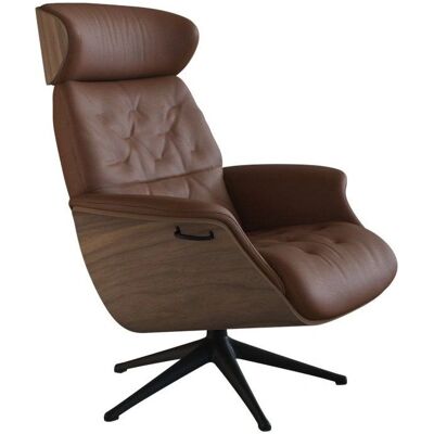 FLEXLUX Volden Relaxsessel - Leder, Walnuss, Verstellbare Kopfstütze FLEXLUX Volden Relaxsessel - Leder, Walnuss, Verstellbare Kopfstütze