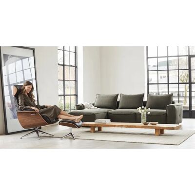 FLEXLUX Volden Beigefarbener Chenille-Fußtisch -Hocker FLEXLUX Volden Beigefarbener Chenille-Fußtisch -Hocker