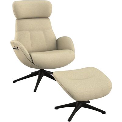 FLEXLUX Relaxsessel Elegant - Relaxstuhl, Beige, Chenille, Verstellbare Kopfstütze - Relaxsessel FLEXLUX Relaxsessel Elegant - Relaxstuhl, Beige, Chenille, Verstellbare Kopfstütze - Relaxsessel