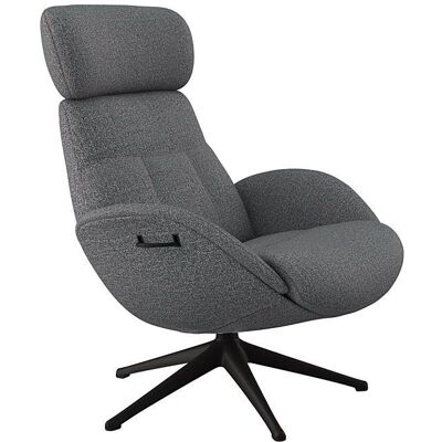 FLEXLUX Relaxsessel Elegant - Verstellbarer Bouclé-Sessel, Marineblau FLEXLUX Relaxsessel Elegant - Verstellbarer Bouclé-Sessel, Marineblau