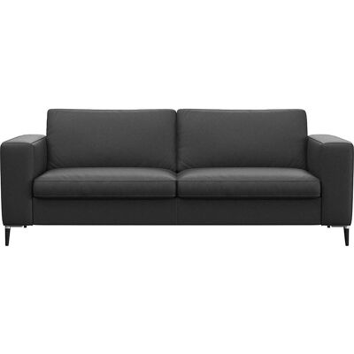 FLEXLUX Fiore Sofa - Skandinavisches Design, Leder, Schwarz FLEXLUX Fiore Sofa - Skandinavisches Design, Leder, Schwarz