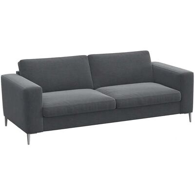 FLEXLUX Fiore Sofa - Grau, 2,5-Sitzer, Samt, Skandinavisches Design FLEXLUX Fiore Sofa - Grau, 2,5-Sitzer, Samt, Skandinavisches Design