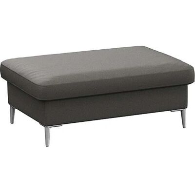 FLEXLUX Fiore Pouf - Echtes Leder, Grau, Skandinavisches Design FLEXLUX Fiore Pouf - Echtes Leder, Grau, Skandinavisches Design