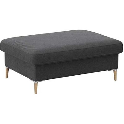 FLEXLUX Fiore Pouf - Grau, 97x34x66cm, Chenille, Aluminium, Holz FLEXLUX Fiore Pouf - Grau, 97x34x66cm, Chenille, Aluminium, Holz