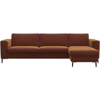 FLEXLUX Fiore L-Form Sofa Cognac Velvet - Sofa FLEXLUX Fiore L-Form Sofa Cognac Velvet - Sofa